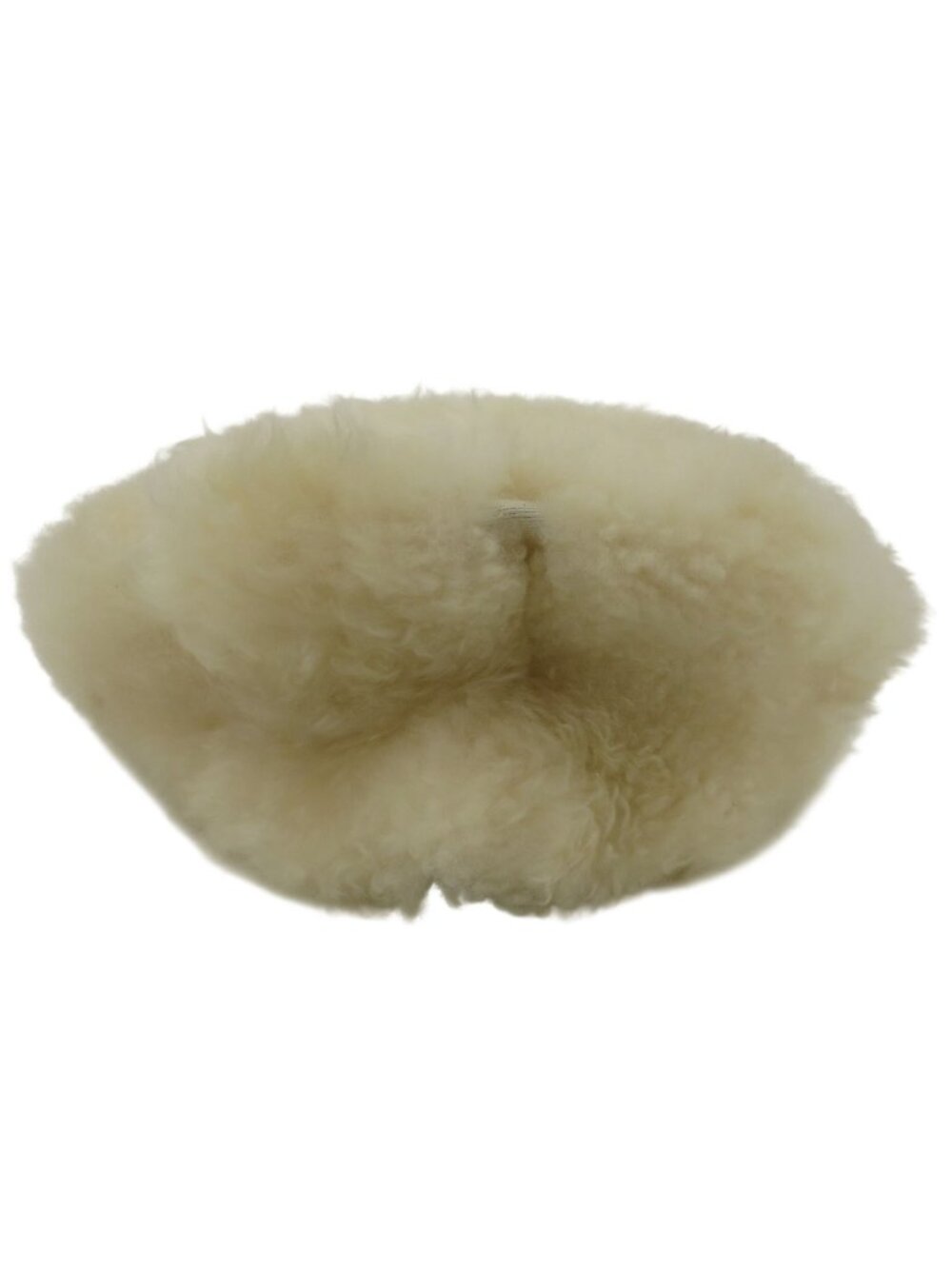 VTG Saks Fifth Avenue Tuscan Cream Lamb Shearling Fur Newsboy Hat Cap Italy Chic